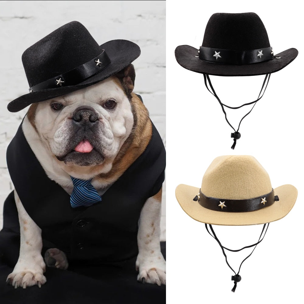 Fashion Dog Cowboy Hat Dogs Cat Outdoor