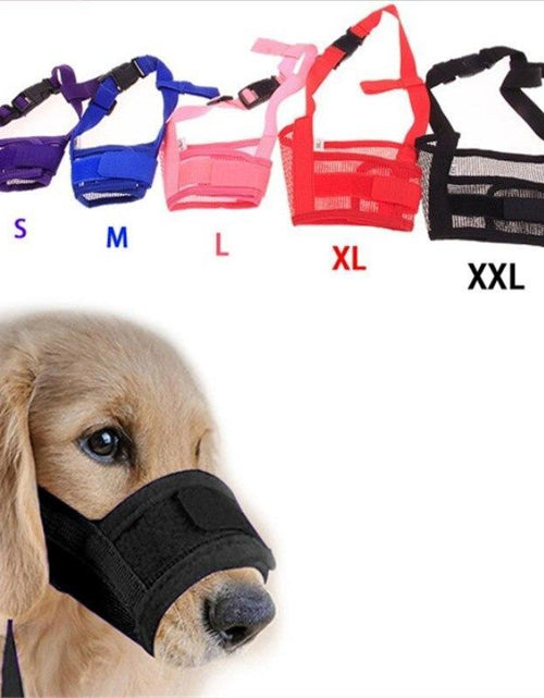 Load image into Gallery viewer, Pet Dog Adjustable Mask Bark Bite Mesh
